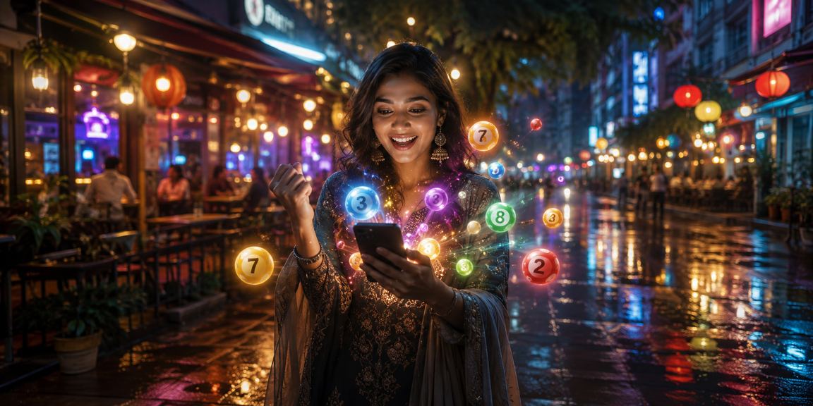 রাতের লটারি মার্কেট দৃশ্য বাংলাদেশের রাজধানীতে